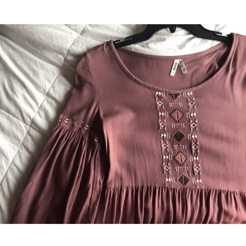 3/4 Sleeve Flowy Dress